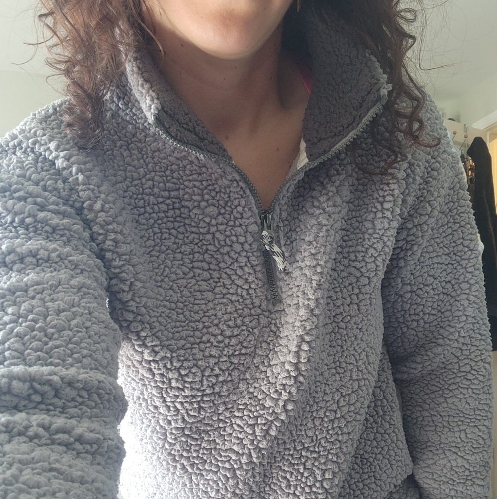 Gray Sherpa Quarter Zip